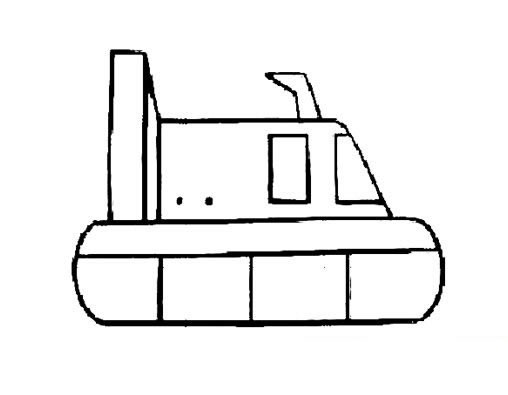 【气垫艇简笔画图片】简笔画气垫艇的简单画法