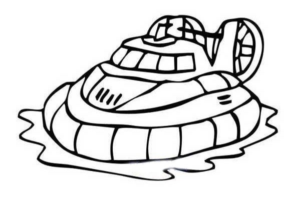 【气垫艇简笔画图片】简笔画气垫艇的简单画法