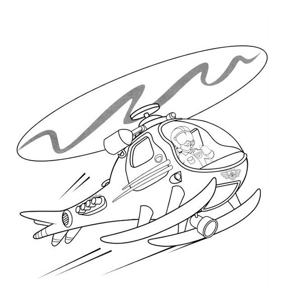 救援直升机简笔画图片_直升机简笔画