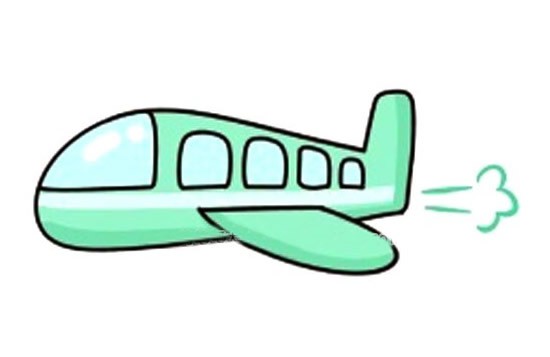 飞机简笔画彩色图片 幼儿简笔画飞机的画法步骤图解