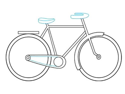 【自行车画法简笔画图片】自行车简笔画步骤图解简单教程
