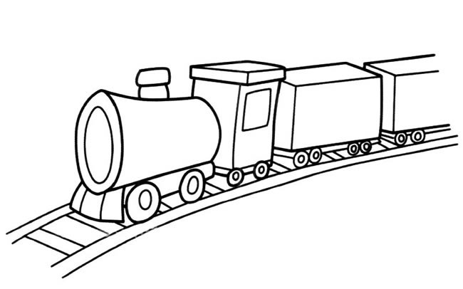 儿童幼儿小火车简笔画图片