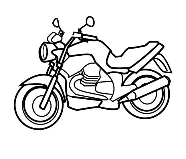 3款帅气的公路赛摩托车简笔画图片_摩托车的简单画法