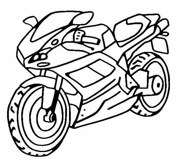 3款帅气的公路赛摩托车简笔画图片_摩托车的简单画法