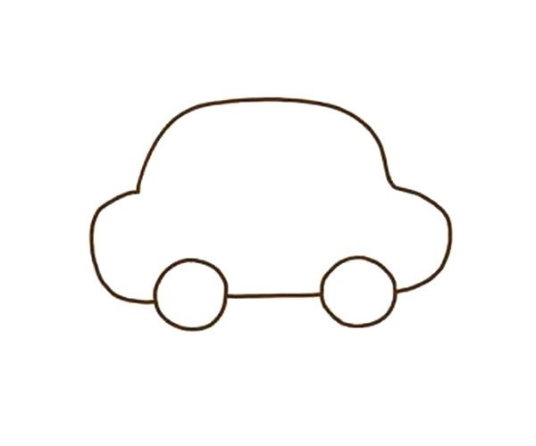 儿童学画可爱的小汽车简笔画步骤教程 小汽车的简单画法