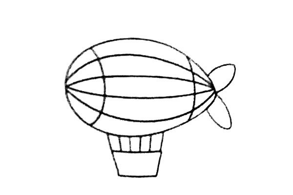 热气球飞行船/飞艇简笔画步骤图文教程