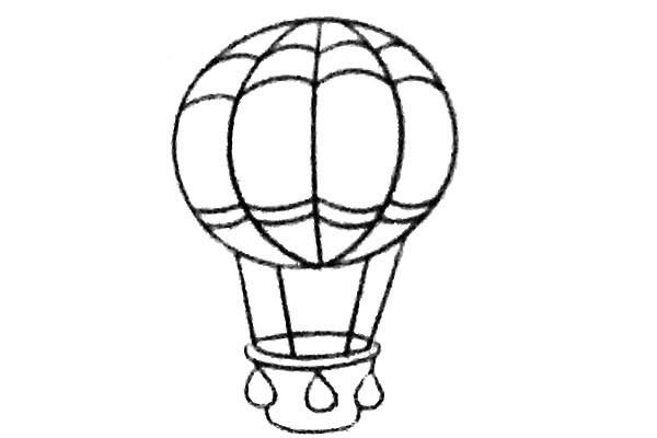四种热气球简单的画法
