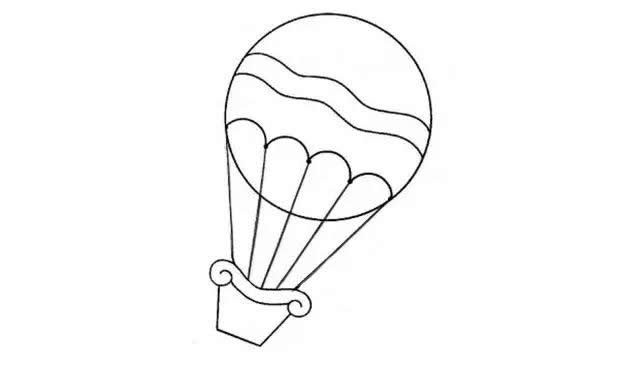 热气球如何画 学画彩色热气球简笔画步骤图文教程