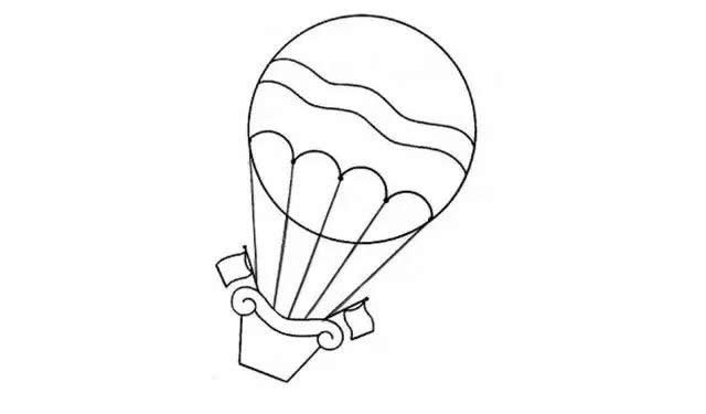 热气球如何画 学画彩色热气球简笔画步骤图文教程