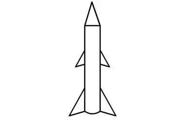 火箭+卫星简笔画步骤图片素材大全