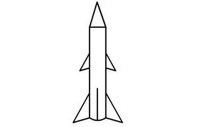 火箭+卫星简笔画步骤图片素材大全