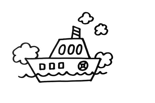 轮船如何画 如何画轮船简笔画步骤图文教程