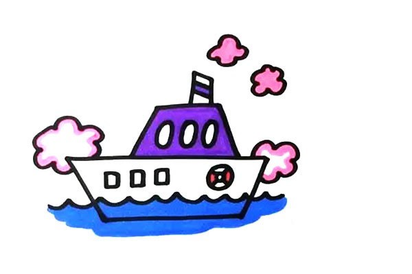 轮船如何画 如何画轮船简笔画步骤图文教程