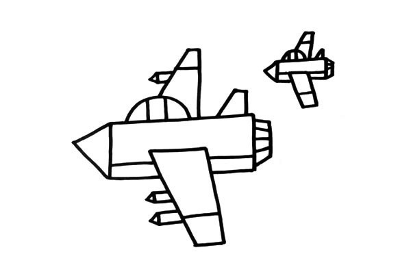 战斗机如何画 儿童学画战斗机简笔画步骤图文教程
