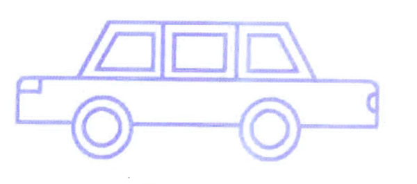 汽车的简单画法 小汽车简笔画步骤图解教程