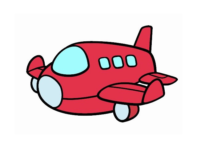 可爱的卡通小飞机简笔画图片素材