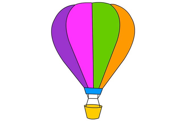 简单又漂亮的热气球简笔画图片素材