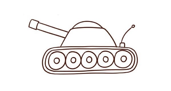 坦克如何画 彩色的坦克简笔画步骤图解教程