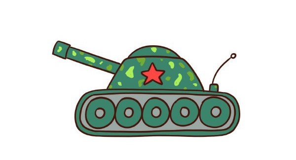 坦克如何画 彩色的坦克简笔画步骤图解教程