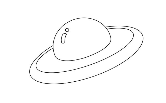 飞碟的简笔画 学画外星飞碟简笔画步骤图解教程