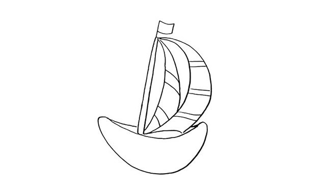 帆船如何画 简单几步画出帆船简笔画步骤图解教程