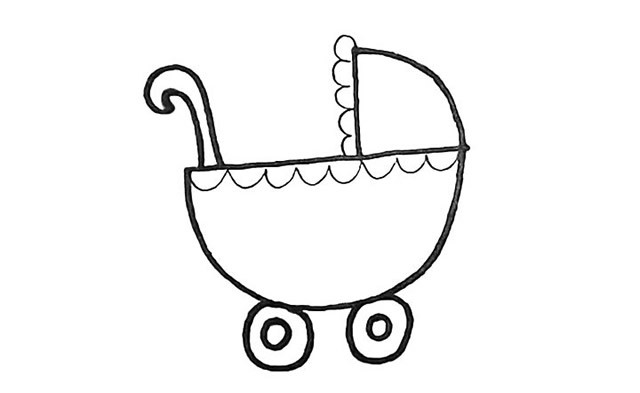 学画婴儿车简笔画步骤图解教程