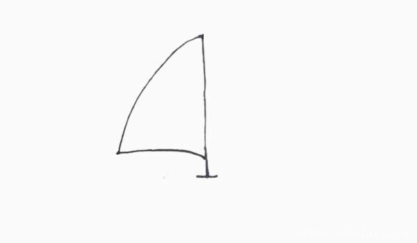 用数字1画帆船简笔画步骤图解教程