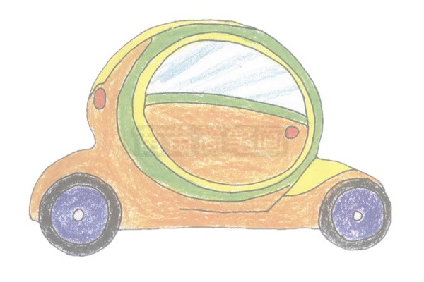 概念车简笔画的画法步骤图教程