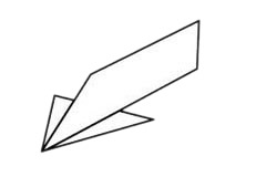 纸飞机简笔画画法步骤图教程及图片大全