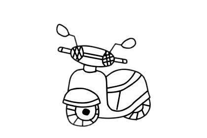 摩托车简笔画简单画法步骤图片大全
