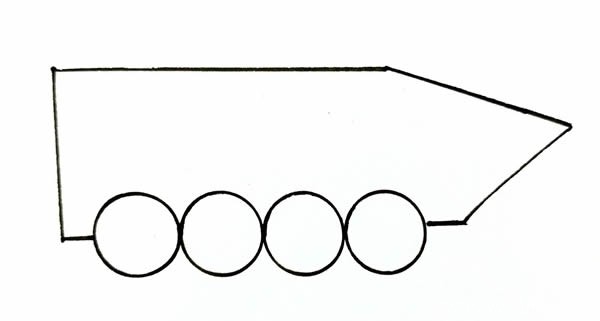 装甲车如何画_装甲车简笔画画法步骤手绘教程