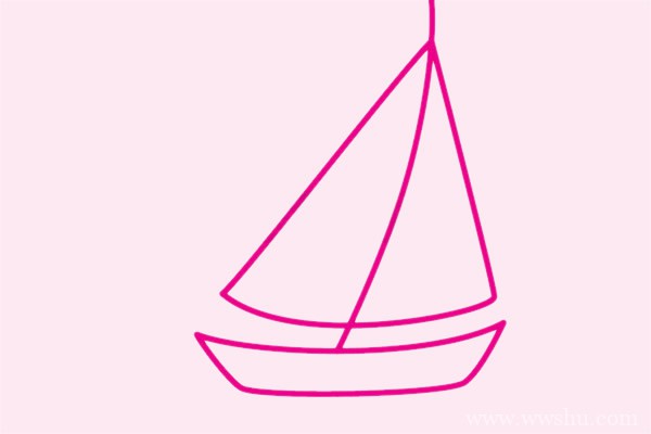 帆船简笔画简单画法步骤图片大全_帆船简笔画
