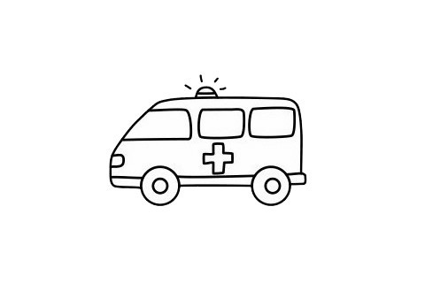 救护车如何画简单又漂亮四年级 救护车简笔画步骤图片