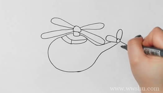 直升机如何画简笔画简单漂亮
