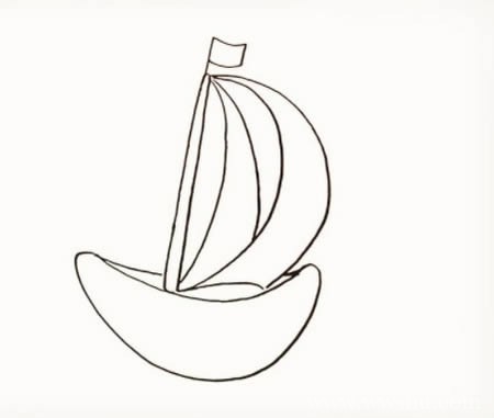 帆船简笔画如何画简单又好画-帆船简笔画