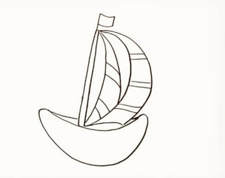 帆船简笔画如何画简单又好画-帆船简笔画