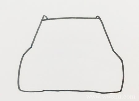 奥迪车简笔画画法步骤图解教程-奥迪汽车如何画简单
