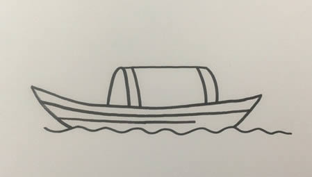 木船如何画简笔画漂亮又简单-木船简笔画