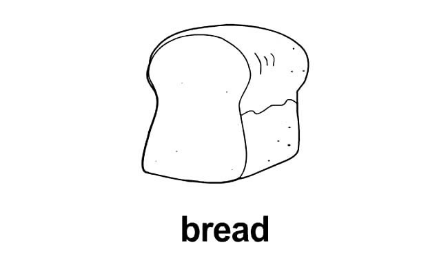 面包简笔画食物 面包物品简笔画步骤图片大全