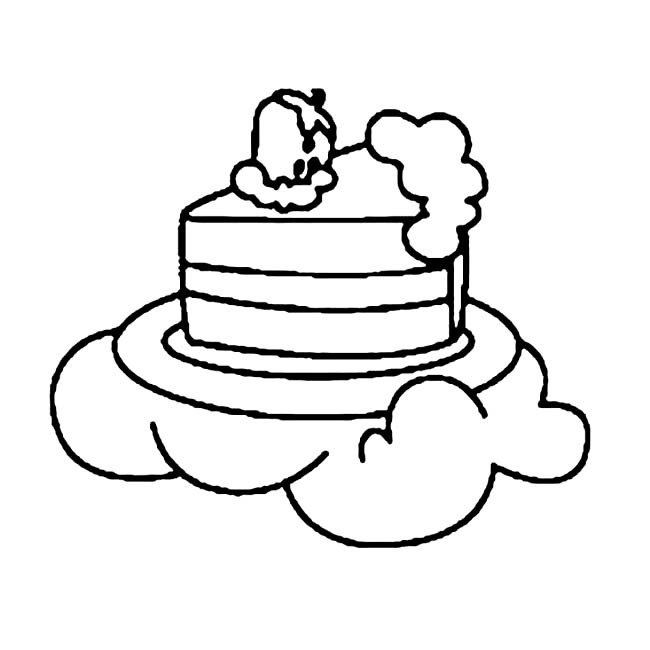 蛋糕简笔画食物 蛋糕食物简笔画步骤图片大全二