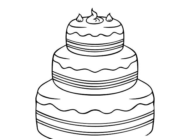 蛋糕简笔画 生日蛋糕手绘简笔画图片
