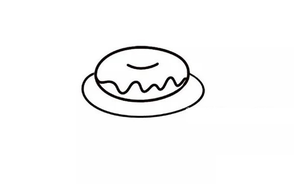 【奶油蛋糕简笔画】可口的奶油蛋糕简笔画画法步骤图解