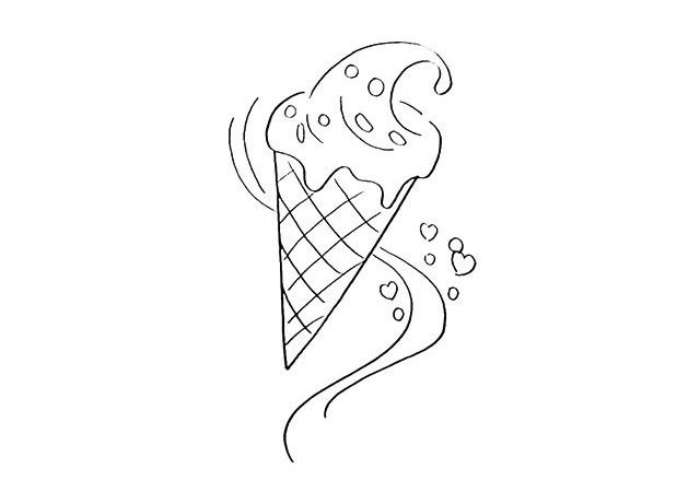 冰激凌如何画 奶油甜筒冰激凌简笔画教程步骤图片大全
