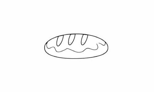 食品面包简笔画简单画法步骤教程及图片大全
