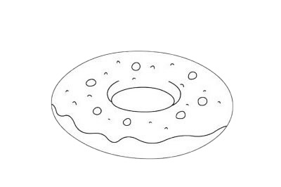 食品甜甜圈简笔画简单画法步骤教程及图片大全