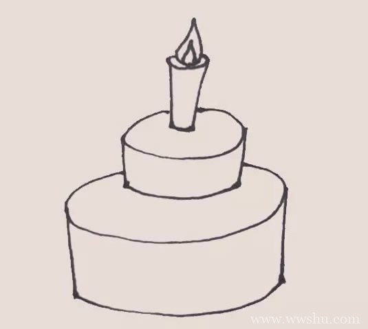 生日蛋糕简笔画图片_生日蛋糕简笔画步骤画法教程