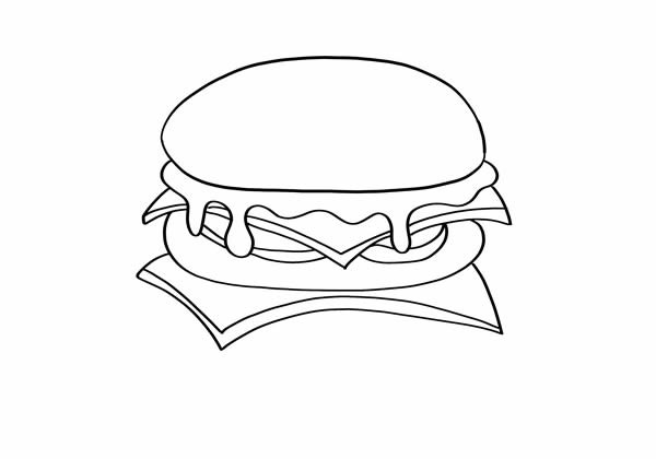 可爱的汉堡包如何画 汉堡简笔画步骤图片教程