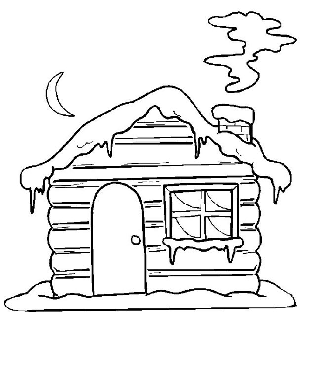 有积雪的房子简笔画 有积雪的房子简笔画步骤图片大全