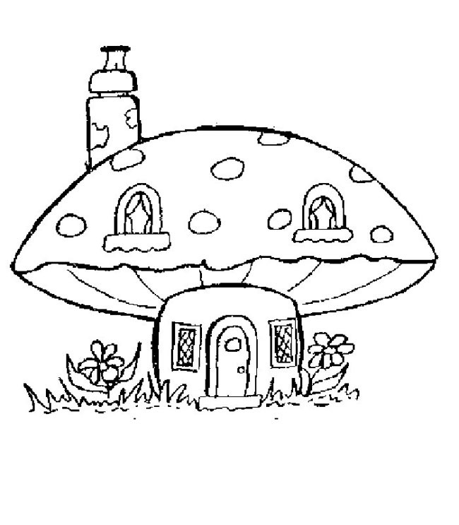 蘑菇房子简笔画2 蘑菇房子简笔画步骤图片大全