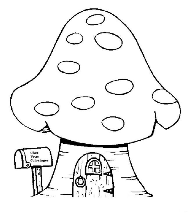 蘑菇房子简笔画六 蘑菇房子简笔画步骤图片大全